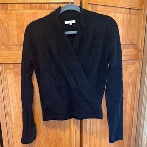 Vince Black Cashmere Wrap Sweater